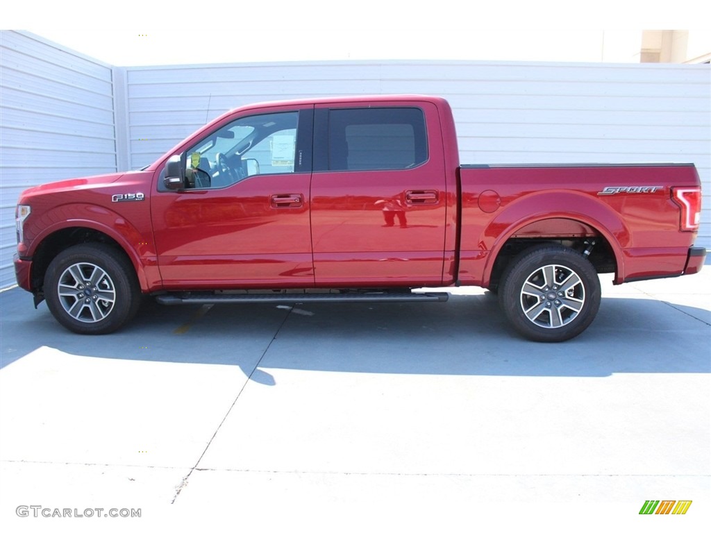 2017 F150 XLT SuperCrew 4x4 - Ruby Red / Black photo #5