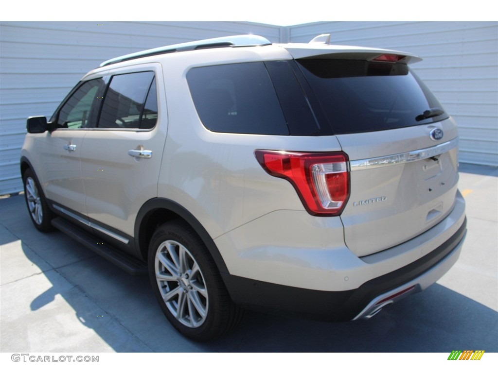 2017 Explorer Limited - White Gold / Ebony Black photo #6