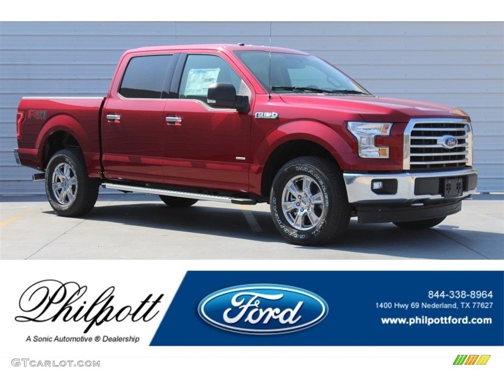 2017 F150 XLT SuperCrew 4x4 - Ruby Red / Light Camel photo #1