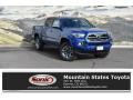 Blazing Blue Pearl 2017 Toyota Tacoma Limited Double Cab 4x4