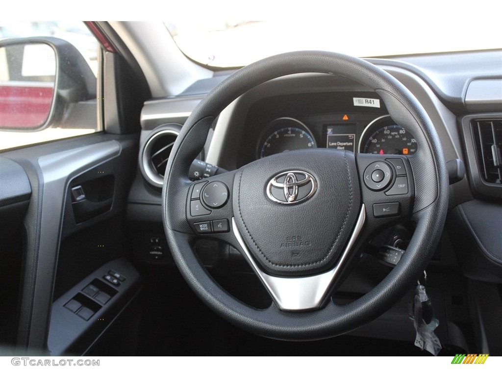 2018 Toyota RAV4 LE Black Steering Wheel Photo #123271380