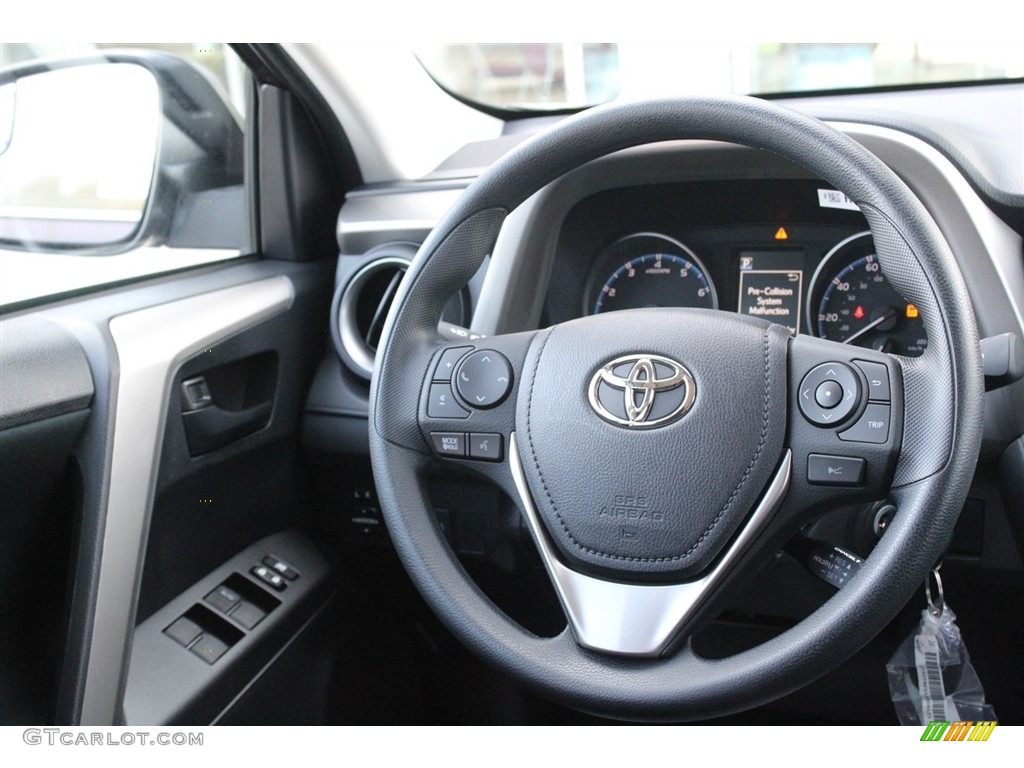 2018 Toyota RAV4 LE Black Steering Wheel Photo #123271884