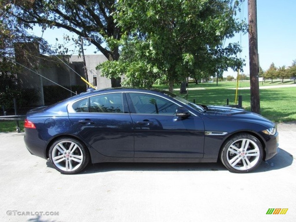 2017 XE 35t Premium - Dark Sapphire Blue / Latte photo #6