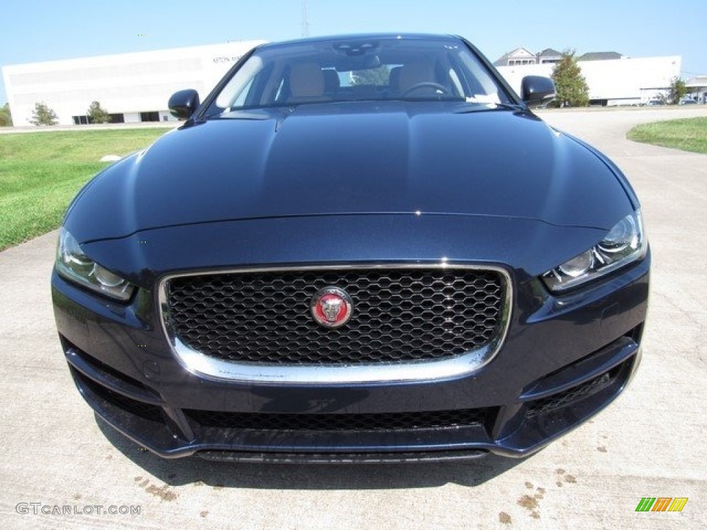 2017 XE 35t Premium - Dark Sapphire Blue / Latte photo #9