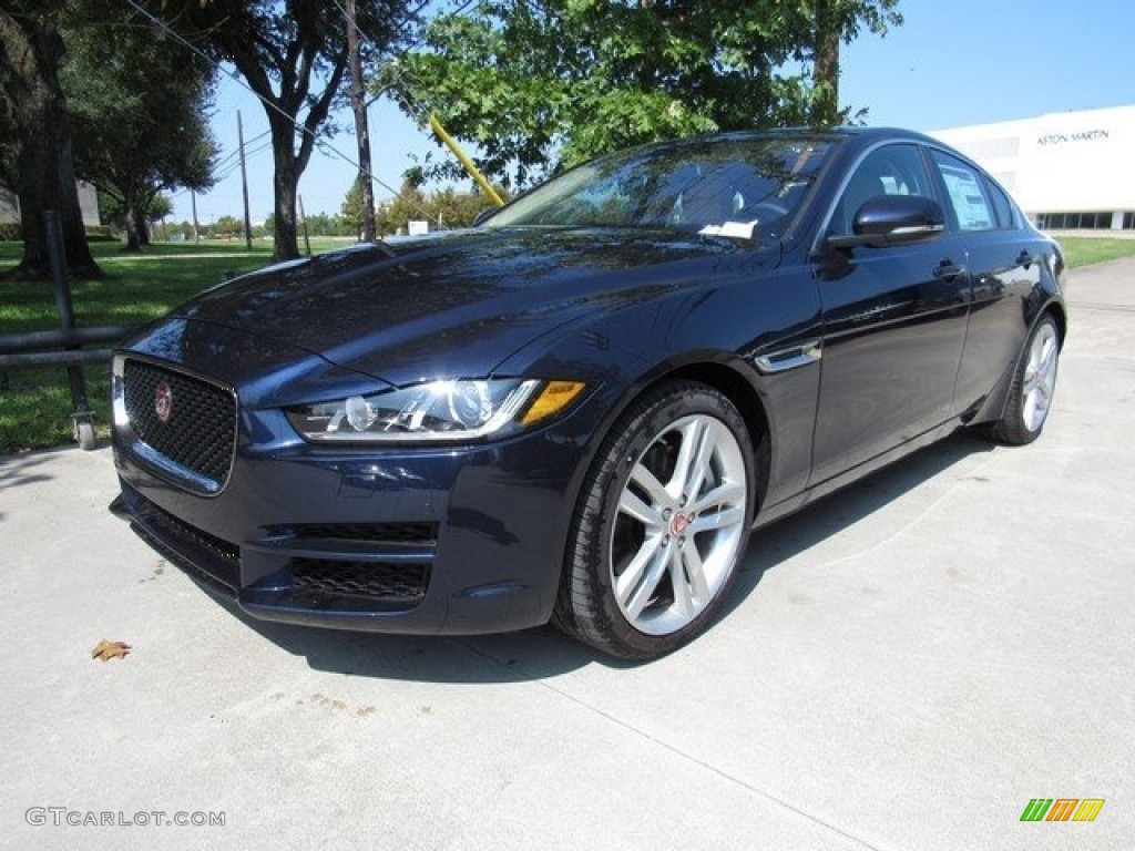 2017 XE 35t Premium - Dark Sapphire Blue / Latte photo #10