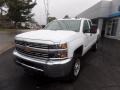 2017 Summit White Chevrolet Silverado 2500HD Work Truck Double Cab 4x4  photo #3