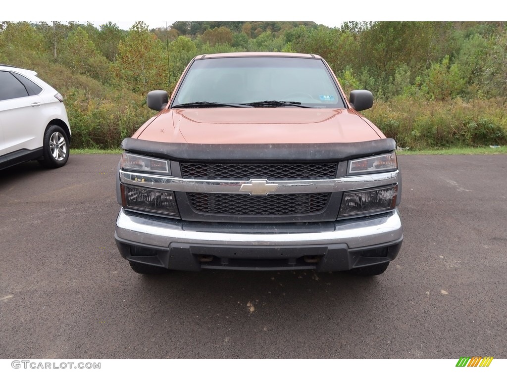 2004 Colorado LS Crew Cab 4x4 - Sunburst Orange Metallic / Very Dark Pewter photo #2