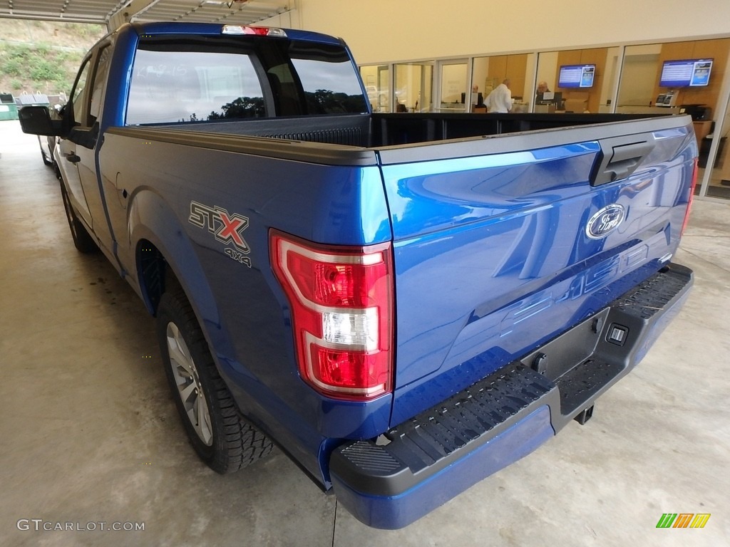 2018 F150 XL SuperCab 4x4 - Lightning Blue / Black photo #3