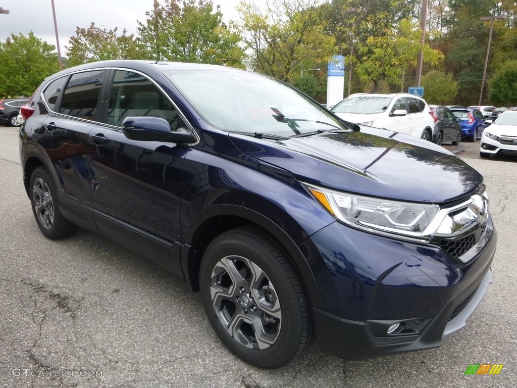 2017 CR-V EX AWD - Obsidian Blue Pearl / Gray photo #5