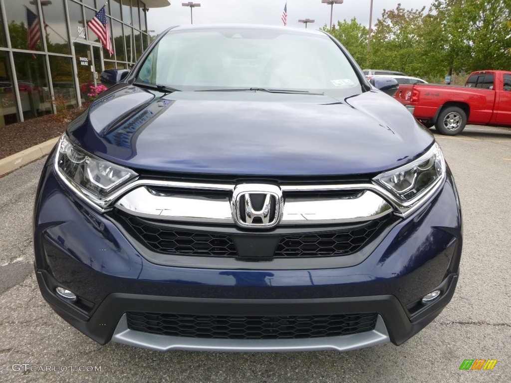 2017 CR-V EX AWD - Obsidian Blue Pearl / Gray photo #6