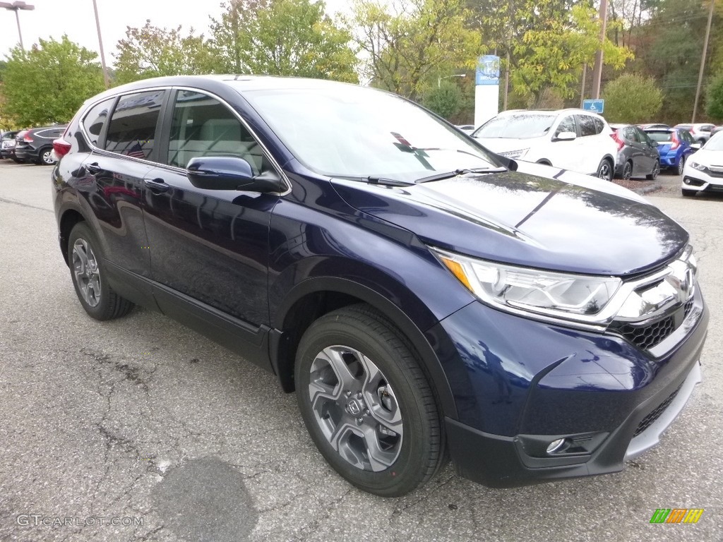 2017 CR-V EX-L AWD - Obsidian Blue Pearl / Gray photo #5