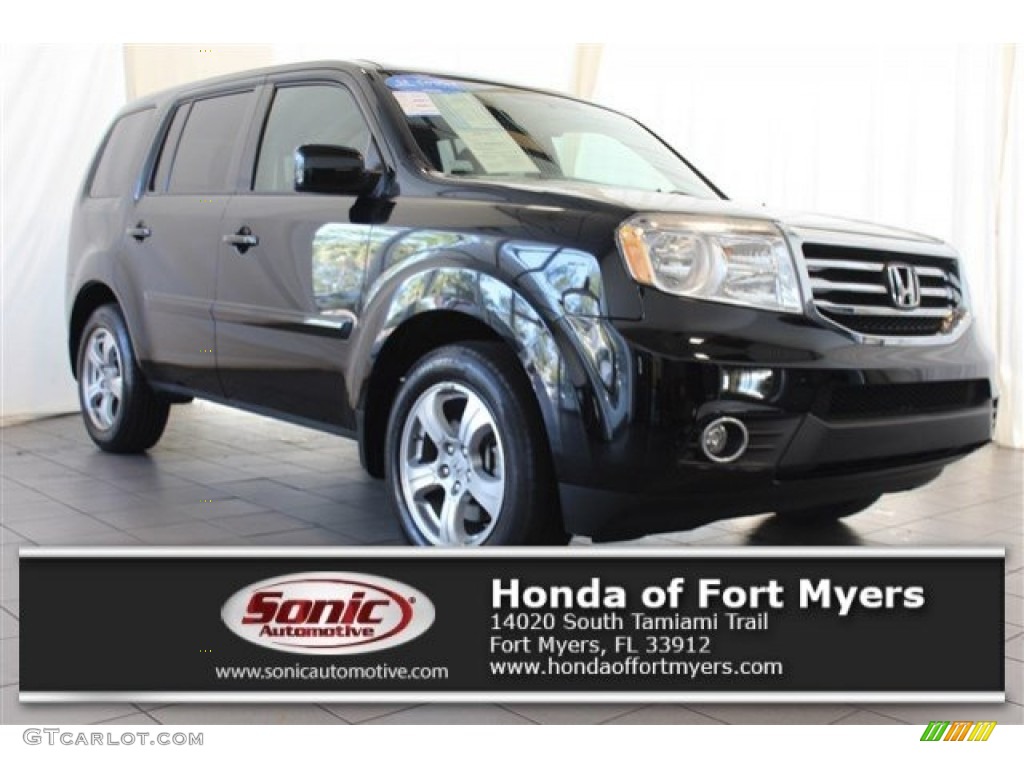 2015 Pilot EX-L - Crystal Black Pearl / Gray photo #1