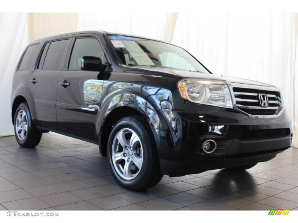 2015 Pilot EX-L - Crystal Black Pearl / Gray photo #2