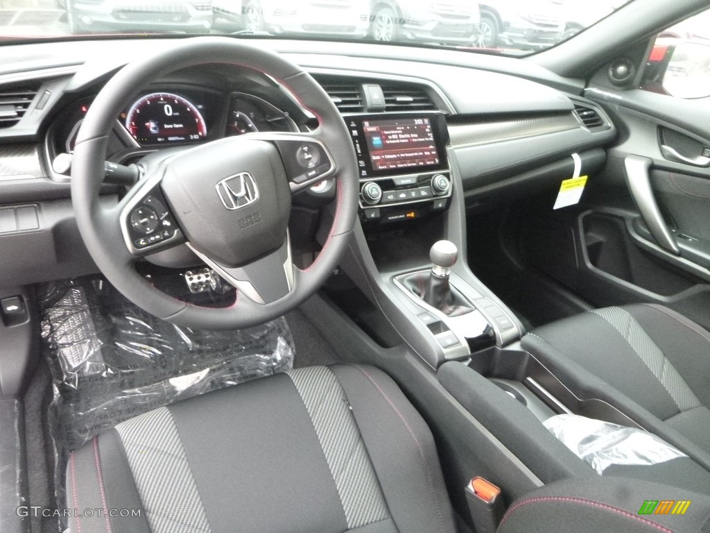 Black Interior 2017 Honda Civic Si Coupe Photo #123277704