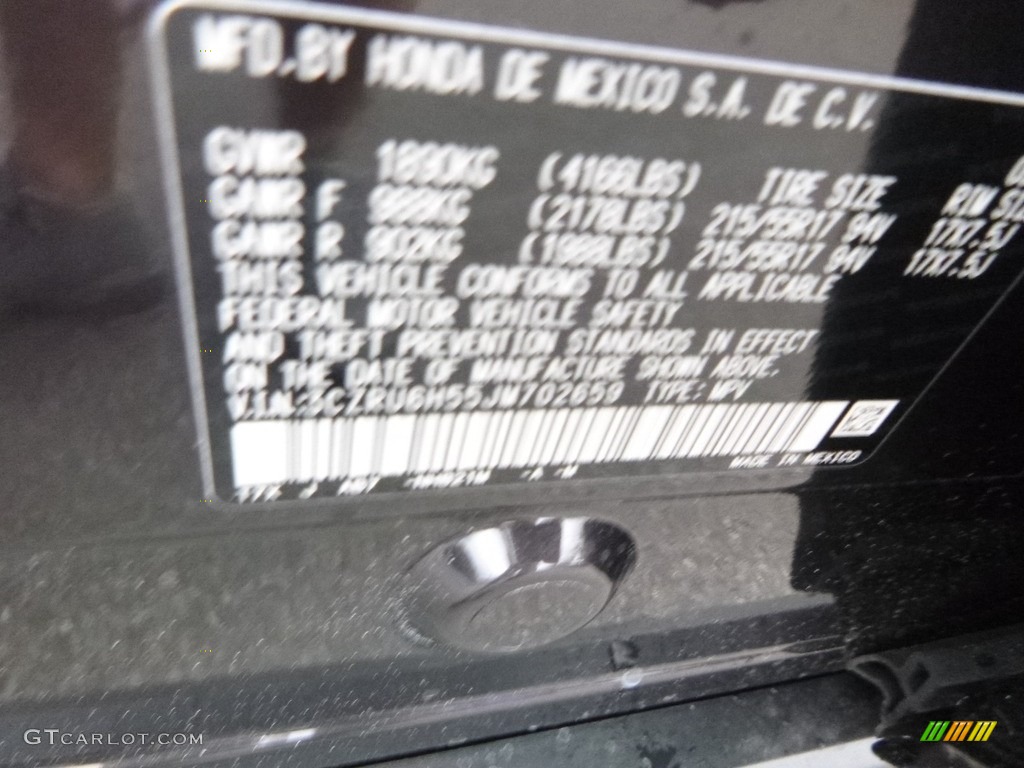 2018 HR-V EX AWD - Mulberry Metallic / Black photo #12