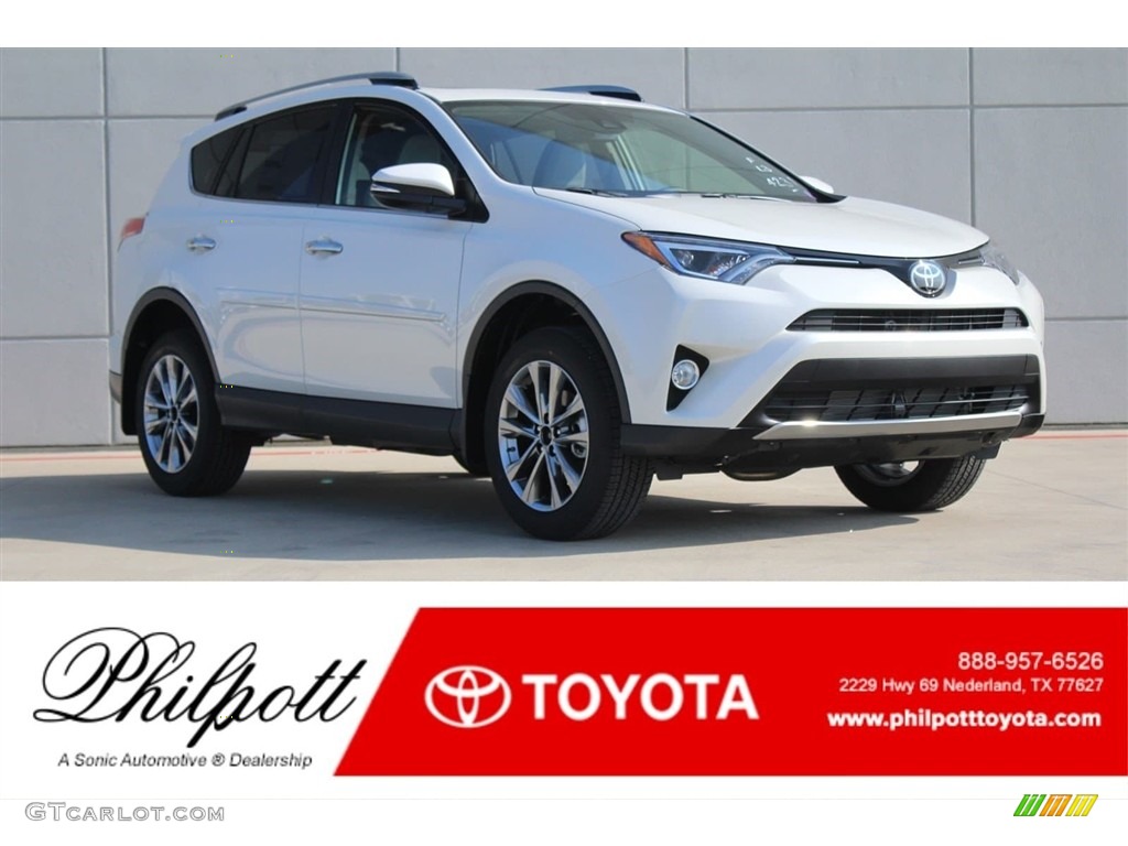 2018 RAV4 Limited - Blizzard White Pearl / Ash photo #1