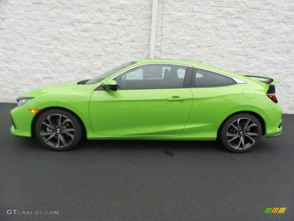 2017 Civic Si Coupe - Energy Green Pearl / Black photo #6
