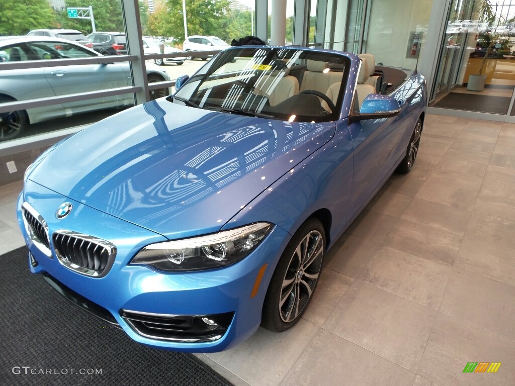 2018 2 Series 230i xDrive Convertible - Seaside Blue Metallic / Oyster/Black photo #3