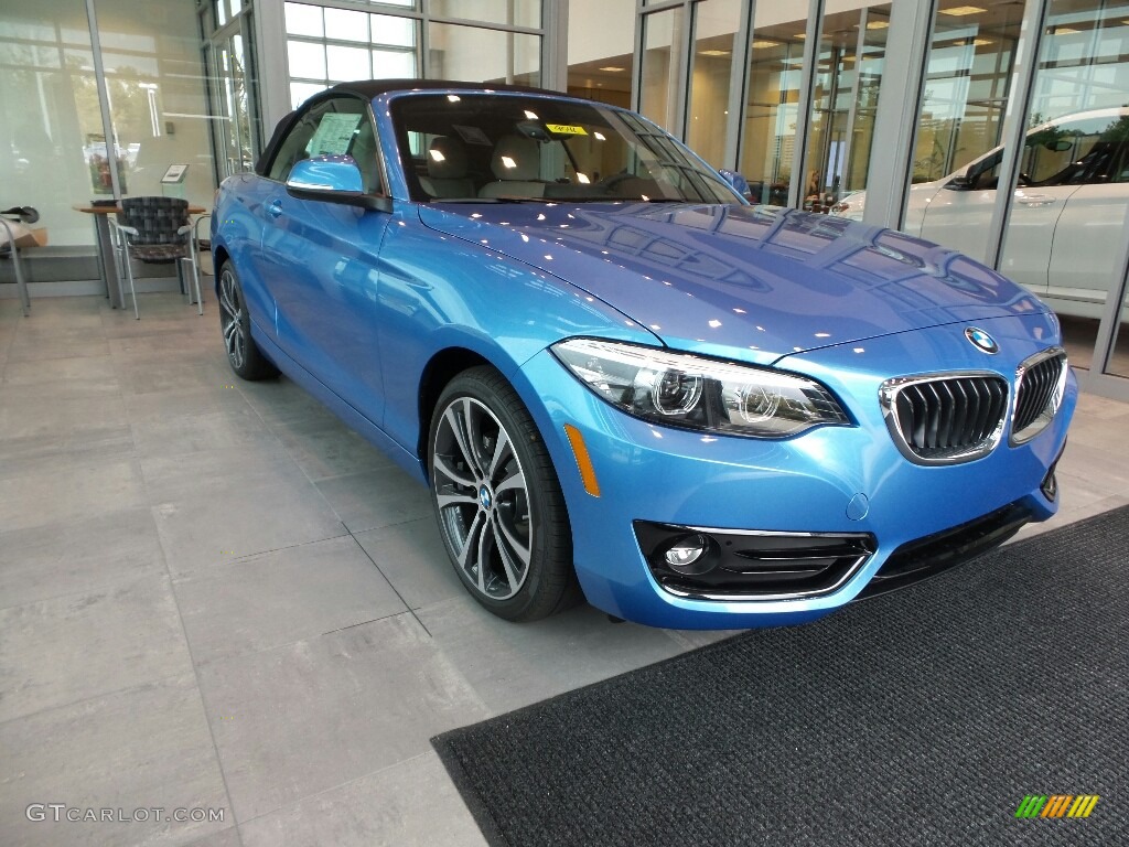 2018 2 Series 230i xDrive Convertible - Seaside Blue Metallic / Oyster/Black photo #7