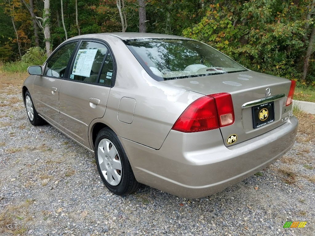 2001 Civic EX Sedan - Titanium Metallic / Beige photo #3