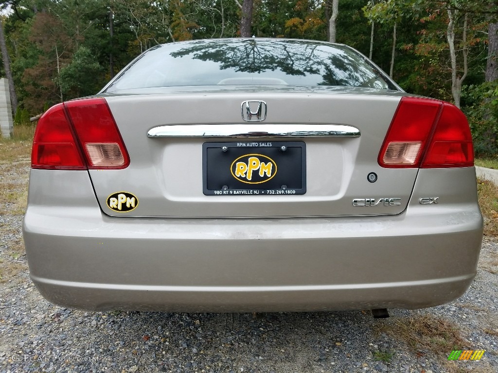 2001 Civic EX Sedan - Titanium Metallic / Beige photo #4