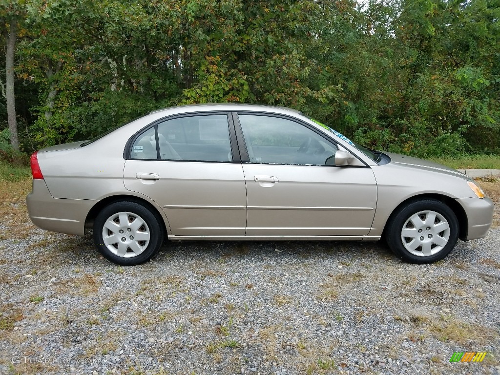 2001 Civic EX Sedan - Titanium Metallic / Beige photo #6