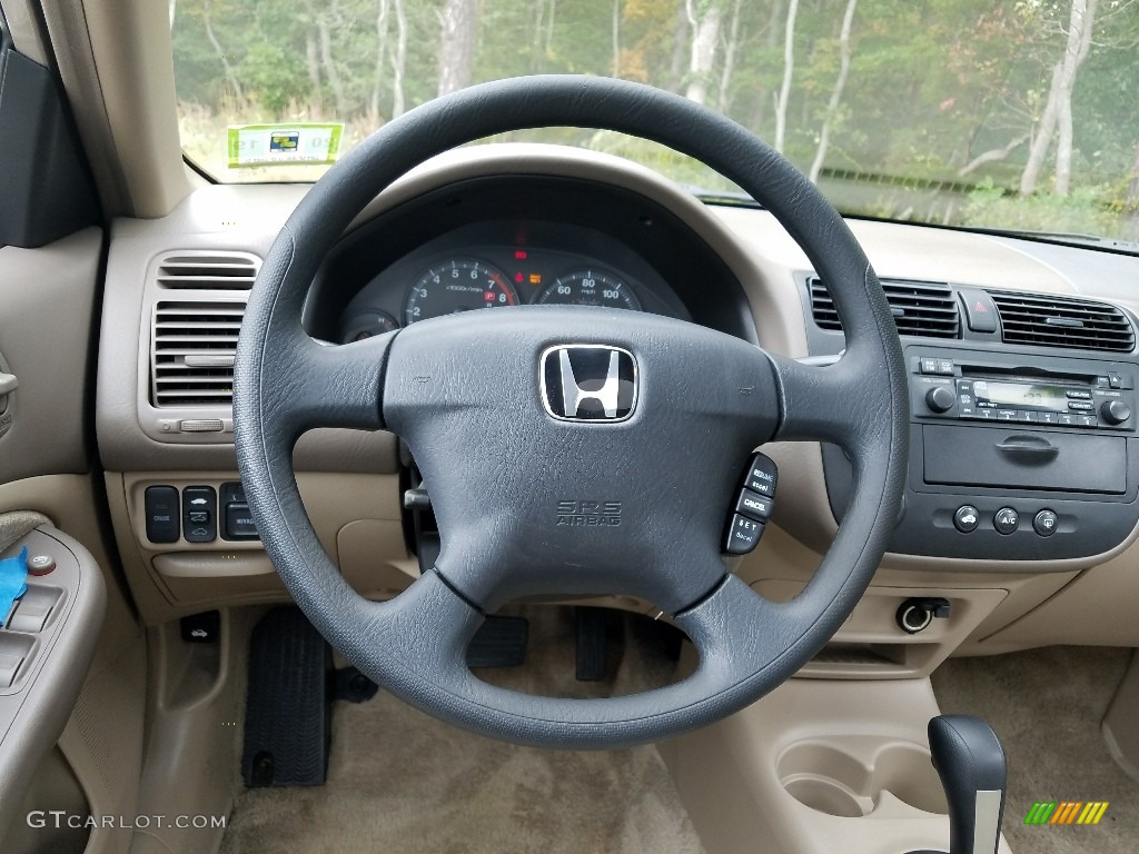 2001 Civic EX Sedan - Titanium Metallic / Beige photo #9