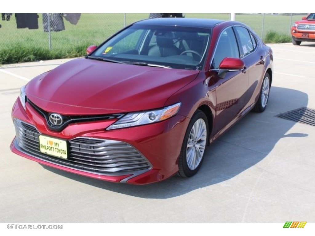 2018 Camry XLE - Ruby Flare Pearl / Black photo #4