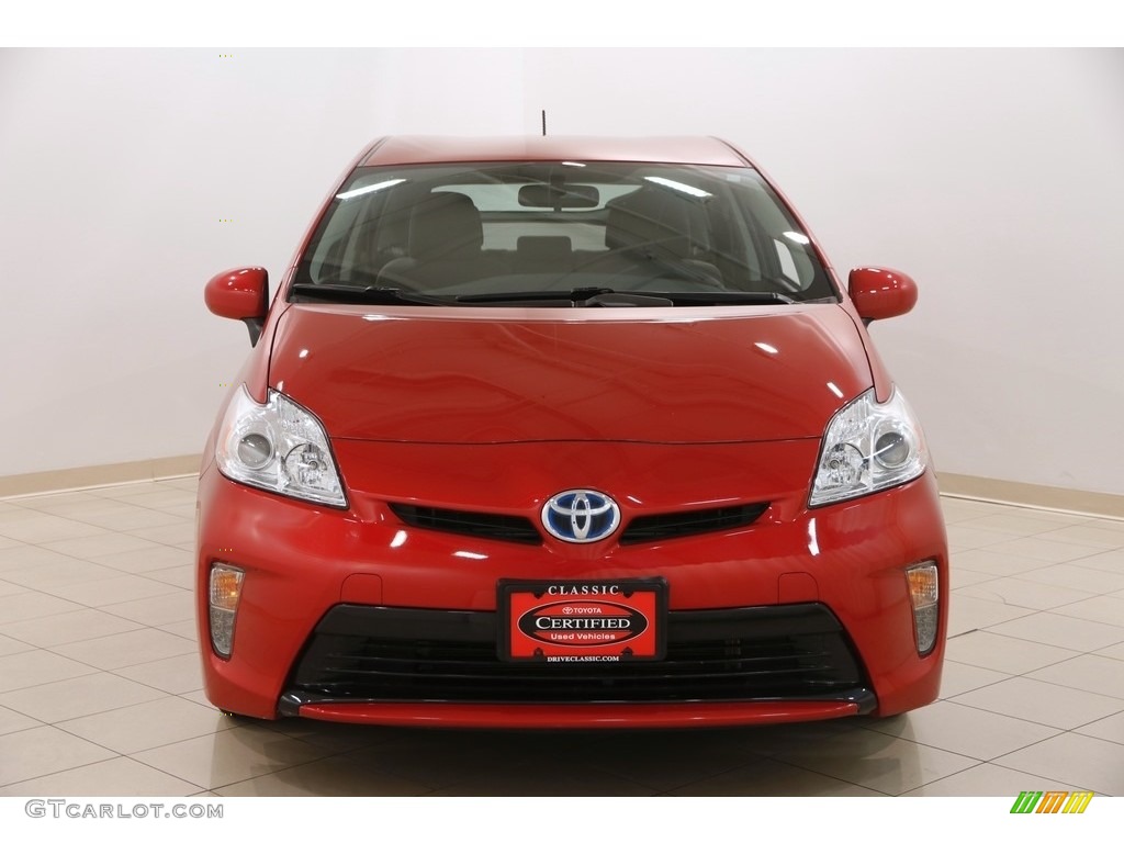 2015 Prius Three Hybrid - Barcelona Red Metallic / Dark Gray photo #2