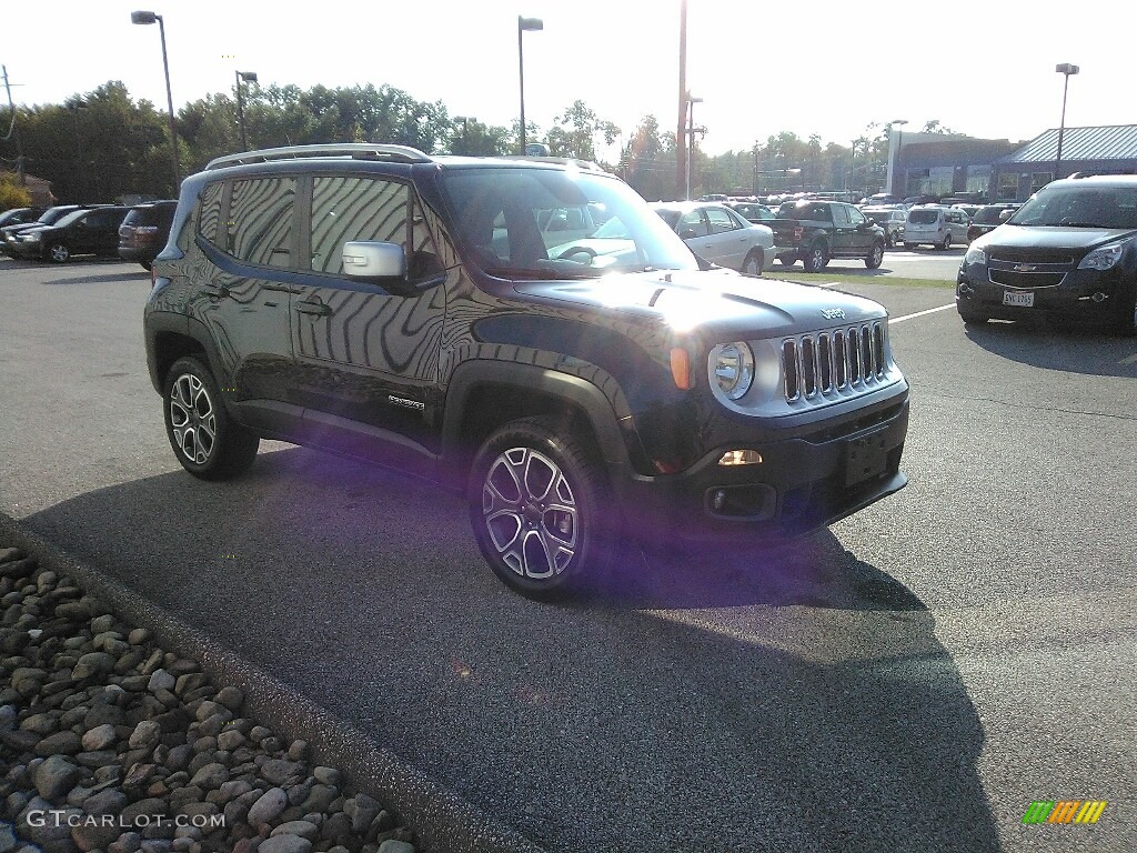 2017 Renegade Limited 4x4 - Black / Black photo #4