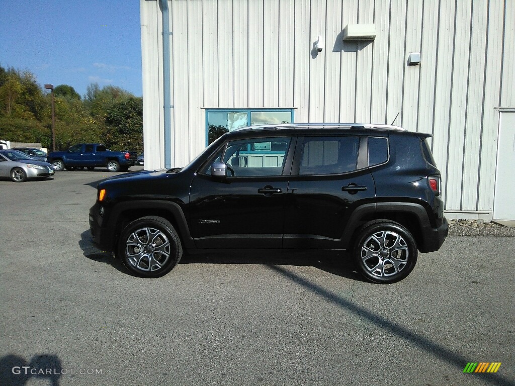 2017 Renegade Limited 4x4 - Black / Black photo #8