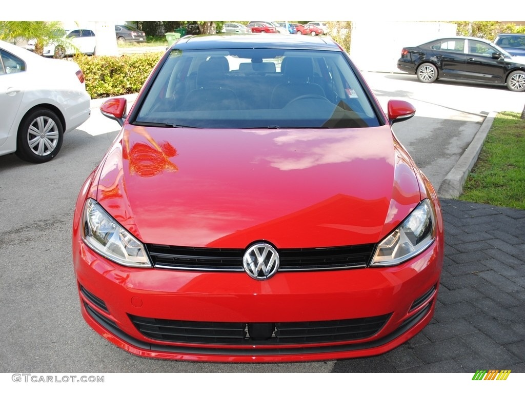 2017 Golf 4 Door 1.8T Wolfsburg - Tornado Red / Titan Black photo #3