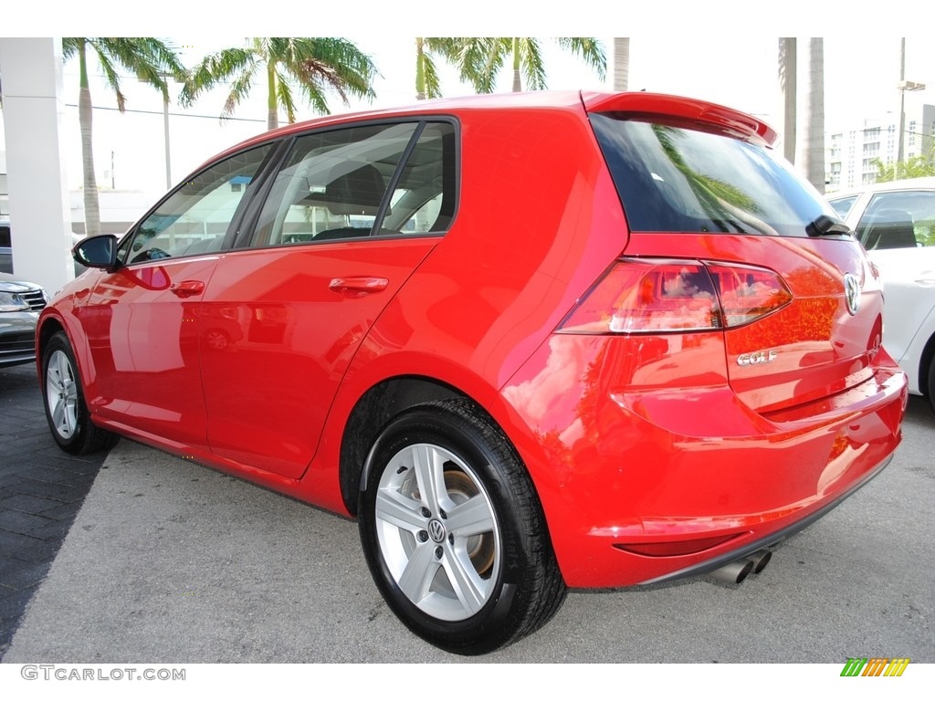 2017 Golf 4 Door 1.8T Wolfsburg - Tornado Red / Titan Black photo #7