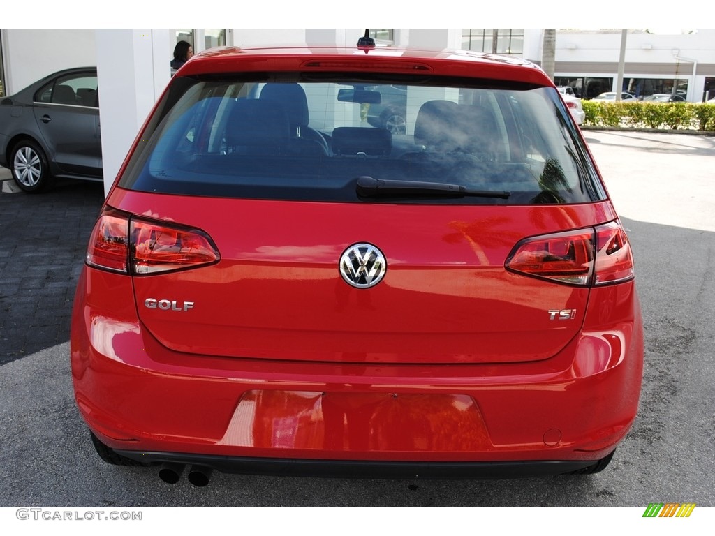 2017 Golf 4 Door 1.8T Wolfsburg - Tornado Red / Titan Black photo #8