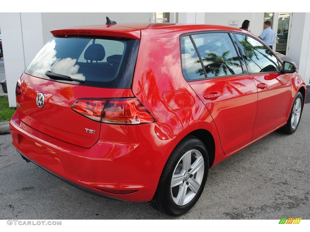 2017 Golf 4 Door 1.8T Wolfsburg - Tornado Red / Titan Black photo #9