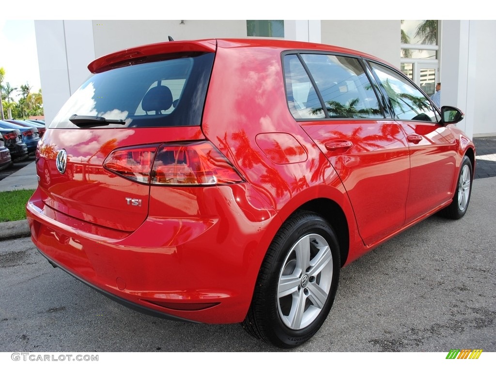 2017 Golf 4 Door 1.8T Wolfsburg - Tornado Red / Titan Black photo #10