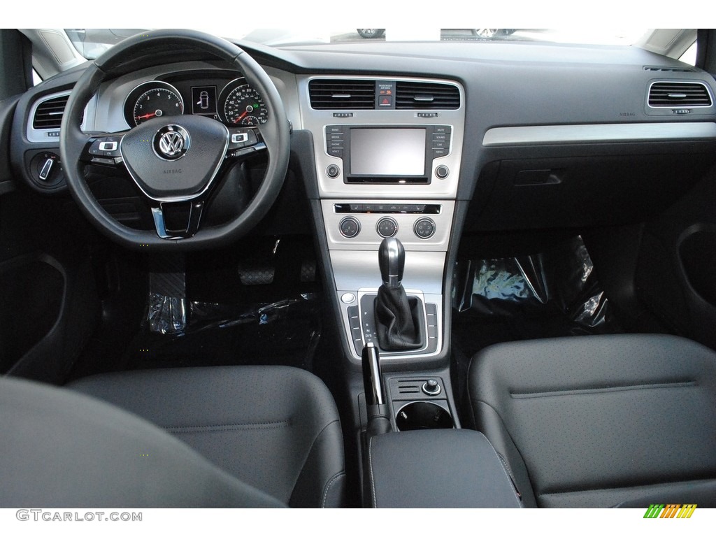2017 Volkswagen Golf 4 Door 1.8T Wolfsburg Titan Black Dashboard Photo #123291018