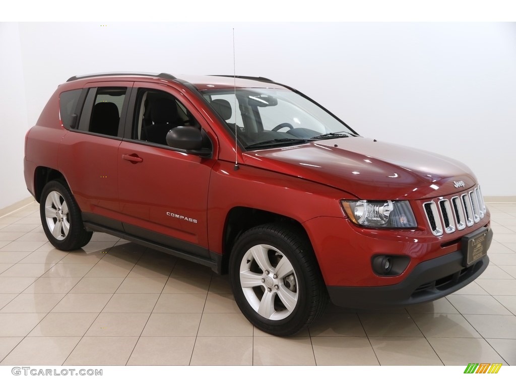 2017 Deep Cherry Red Crystal Pearl Jeep Compass Sport 4x4 #123284468 Photo #17 | GTCarLot.com 