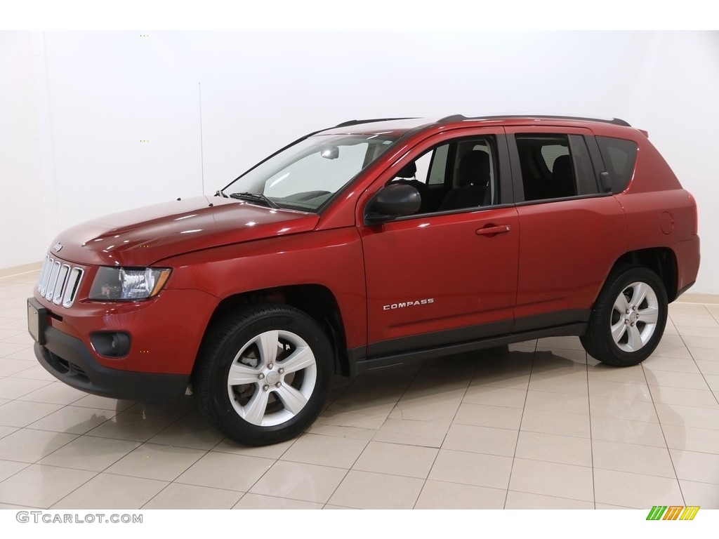 2017 Compass Sport 4x4 - Deep Cherry Red Crystal Pearl / Dark Slate Gray photo #3