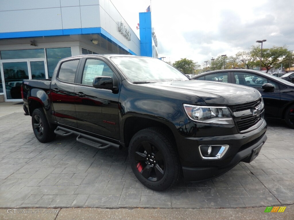 Black 2018 Chevrolet Colorado LT Crew Cab 4x4 Exterior Photo #123298862