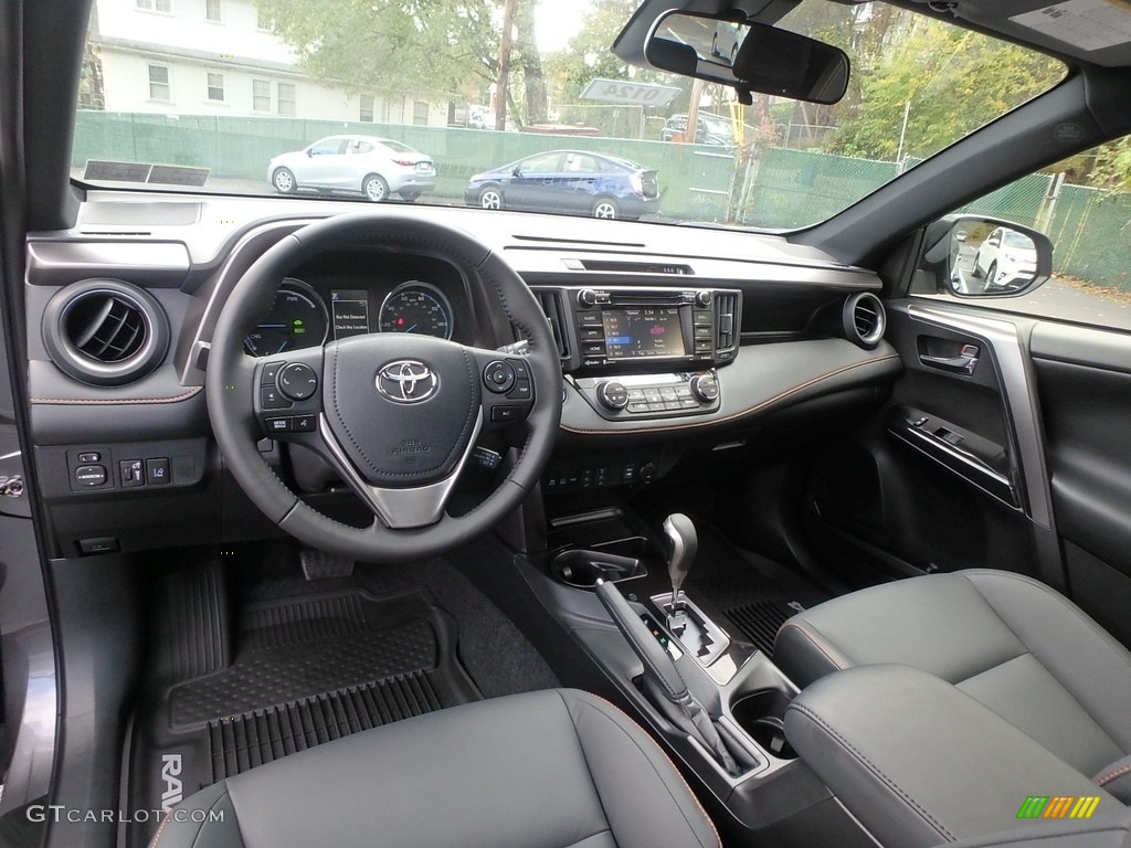 Black Interior 2018 Toyota RAV4 SE AWD Hybrid Photo #123299223