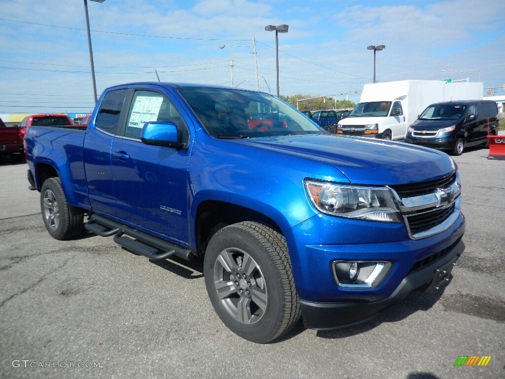 Kinetic Blue Metallic 2018 Chevrolet Colorado LT Extended Cab 4x4 Exterior Photo #123299388