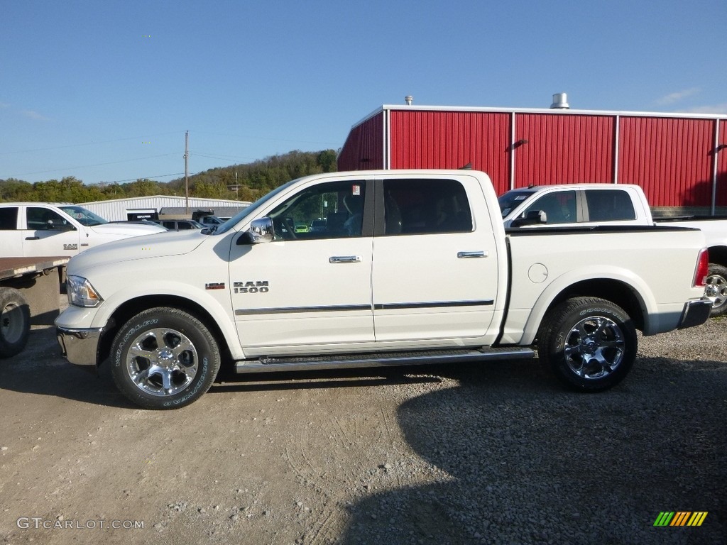 2018 1500 Laramie Crew Cab 4x4 - Pearl White / Black photo #2