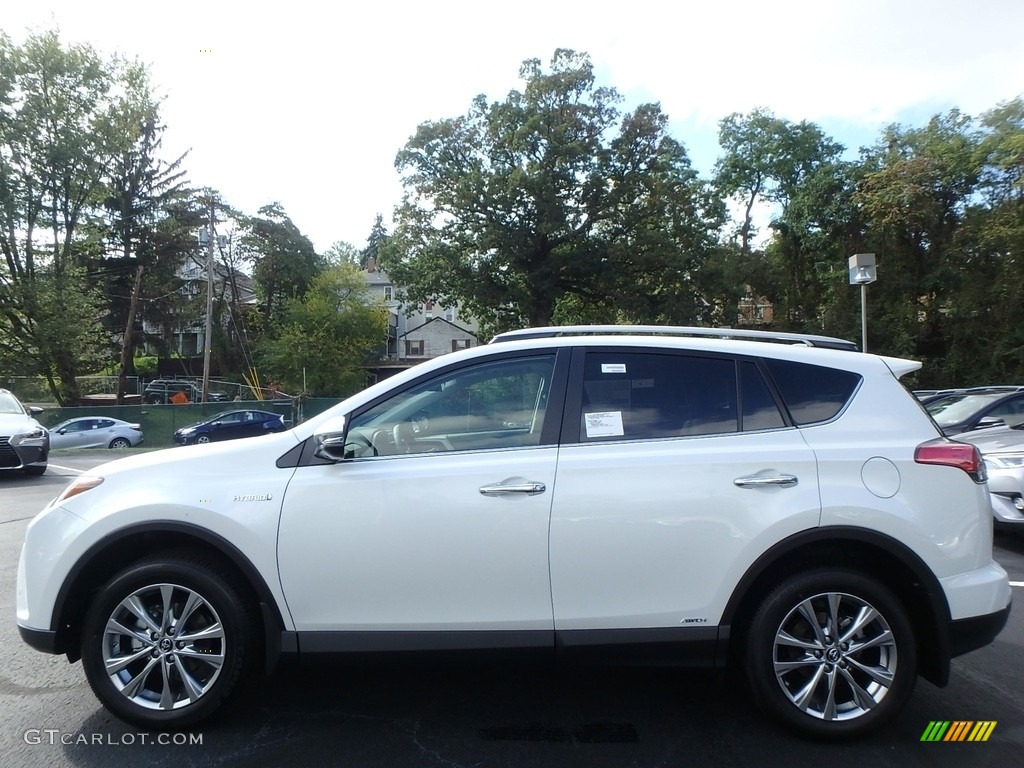 2018 RAV4 Limited AWD Hybrid - Super White / Ash photo #3