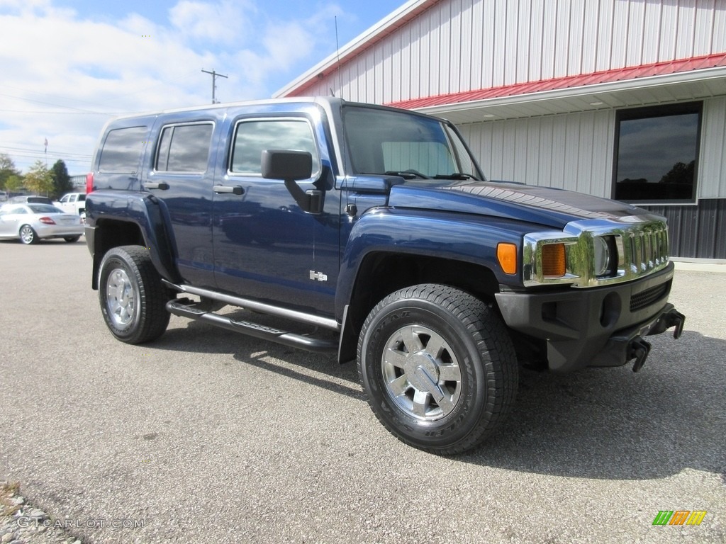 2007 H3  - Midnight Blue Metallic / Ebony Black photo #2