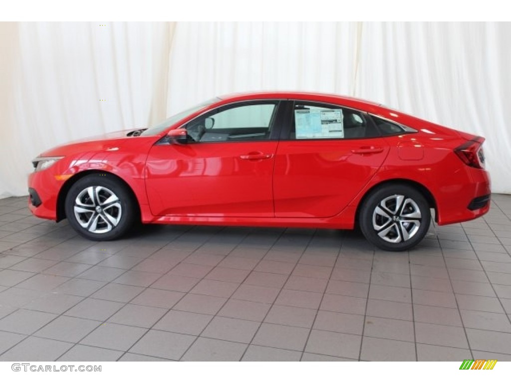Rallye Red 2017 Honda Civic LX Sedan Exterior Photo #123310497