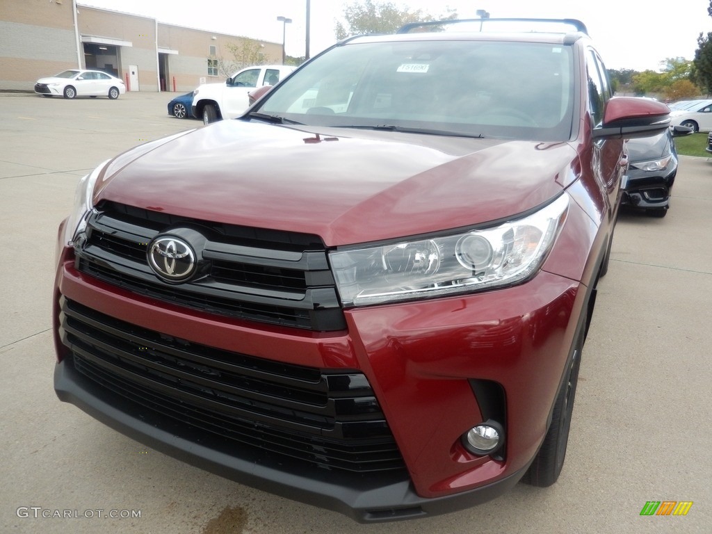 2018 Highlander SE AWD - Ooh La La Rouge Mica / Black photo #1