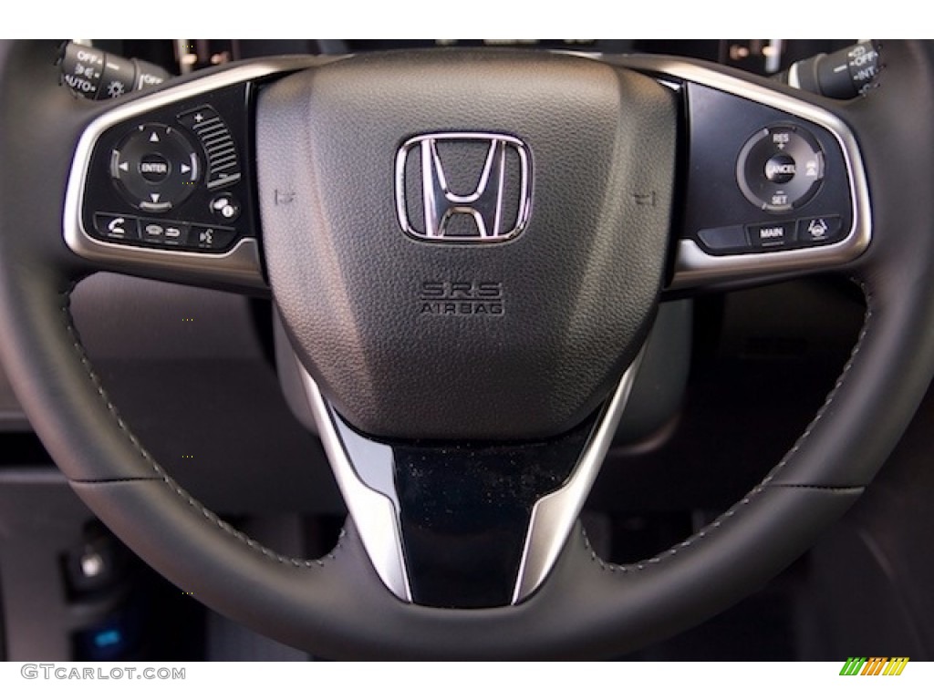 2017 Honda CR-V Touring Gray Steering Wheel Photo #123315977