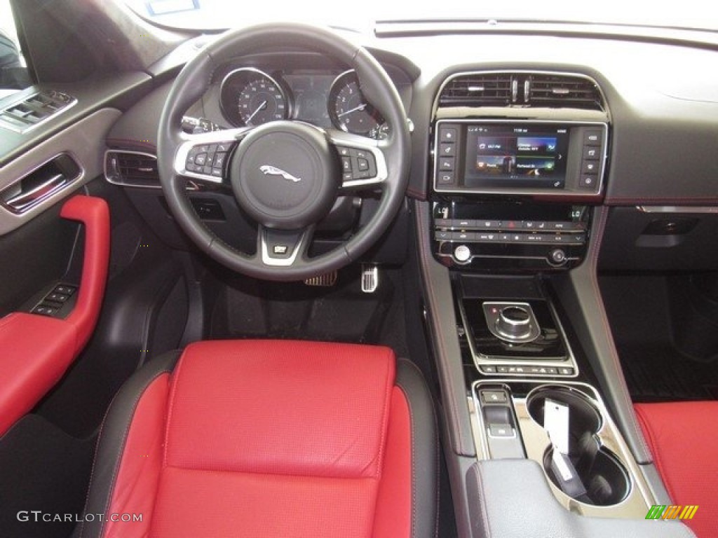 2017 F-PACE 35t AWD R-Sport - Ammonite Grey / Jet w/Red photo #14
