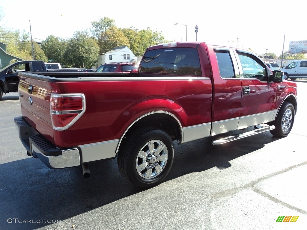 2010 F150 XLT SuperCab - Red Candy Metallic / Medium Stone photo #4